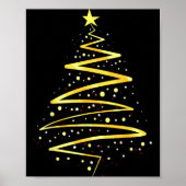 Poster Gold Color Christmas Tree Design  (Devant)