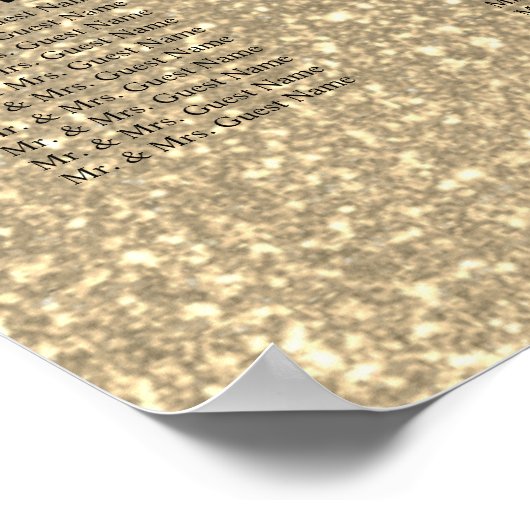 Poster Gold Confetti - 16 Seating Chart (Coin)