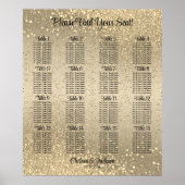 Poster Gold Confetti - 16 Seating Chart (Devant)