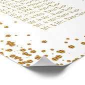 Poster Gold Confetti et Blanc - 24 Seating Chart (Coin)