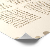 Poster Gold Confetti Love Champagne Mariage (Coin)