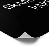 Poster Gold Confetti sur Black Graduation Party Bienvenue (Coin)