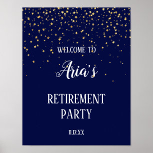 Poster Gold Confetti sur la fête de la retraite de la Mar