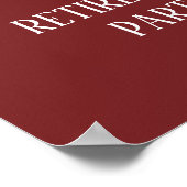 Poster Gold Confetti sur la fête de la retraite en Bourgo (Coin)