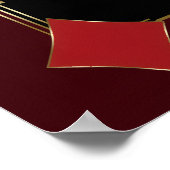 Poster Gold Deep Burgundy Casino Wedding Seating Chart  (Coin)