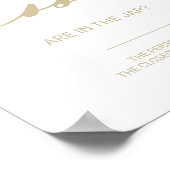 Poster Gold Devinez combien de baisers Fête des mariées j (Coin)