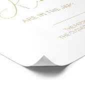 Poster Gold Devinez combien de baisers Fête des mariées j (Coin)