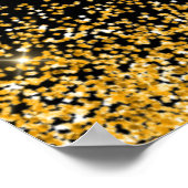 Poster Gold Dress Faux Glitter Sweet 16 Welcome (Coin)