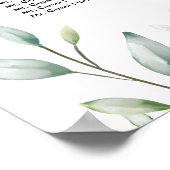 Poster Gold Eucalyptus Verdure Feuille Mariage Siège (Coin)