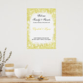 Poster Gold, Faux Parties scintillant, Custom, Mariage Bi (Cuisine)