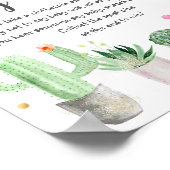 Poster Gold Fiesta Cactus Ne pas dire Baby Game (Coin)