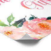 Poster Gold Floral Avril Cartes de douche et cadeaux (Coin)