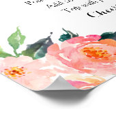 Poster Gold Floral Avril Douche Momosa Bar (Coin)