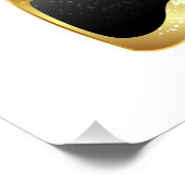 Poster Gold flower Butterfly with Black Orchid (Coin)