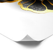 Poster Gold flower Butterfly with Black Orchid (Coin)