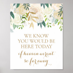 Poster Gold Flower Nous Savons Que Vous Seriez Ici Aujour