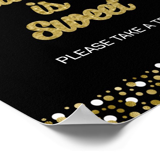 Poster Gold Foil Script Graduation est Sweet Grad Sign (Coin)