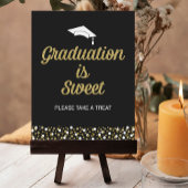 Poster Gold Foil Script Graduation est Sweet Grad Sign