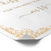 Poster Gold Frame Ornate Creme Combien de Baisers Jeu (Coin)