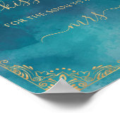 Poster Gold Frame Ornate Turquoise Combien De Baisers Jeu (Coin)