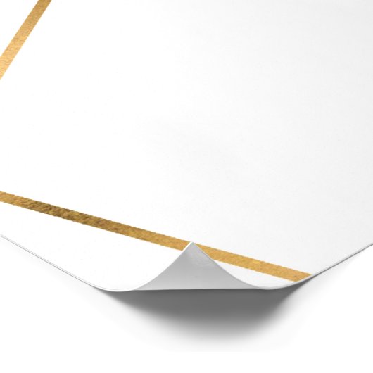 Poster Gold Geometric Strokes Abstract (Coin)