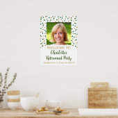 Poster Gold Green Retirement Party Custom 18x24 Photo (Cuisine)