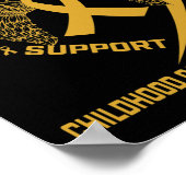 Poster Gold Heart Aiderait Enfance Cancer Sensibilisation (Coin)