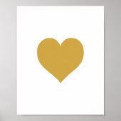 Poster Gold Heart - Art Print - Décor (Devant)
