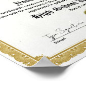 Poster Gold High School Diploma, General Equivalency  (Coin)