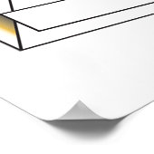 Poster Gold Holy Bible with Black Cross Religious (Coin)