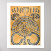 Poster Gold Jaune Ethnic Abstrait Décor 16x20 Imprimer (Devant)