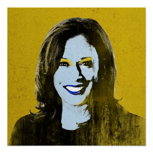 Poster Gold Kamala Harris Pop Art (Devant)