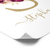 Poster Gold Letter 'S' Nursery Name Wall Art (Coin)