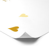 Poster Gold Love Hearts Baby shower / Sprinkl Welcome (Coin)