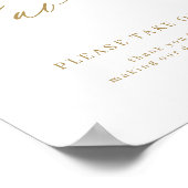 Poster Gold minimum de mariage faveurs de mariage script  (Coin)
