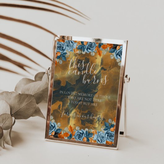 Poster Gold Navy Cette Bougie Brûle Dans Un Symbole Mémoi