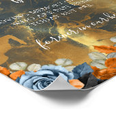 Poster Gold Navy Cette Bougie Brûle Dans Un Symbole Mémoi (Coin)