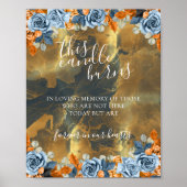 Poster Gold Navy Cette Bougie Brûle Dans Un Symbole Mémoi (Devant)