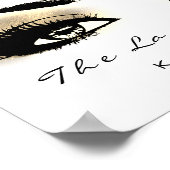 Poster Gold Nom maquillage Artiste Beauté Studio Lashes B (Coin)