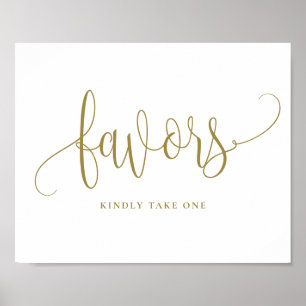 Poster Gold Pretty Calligraphy Script Party Faveurs