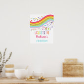 Poster Gold Rainbow Art Party Birthday Welcome (Cuisine)