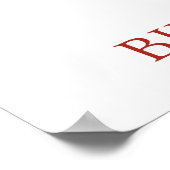 Poster Gold Red Anniversaire Party Custom 20x30 Photo (Coin)