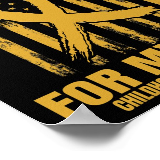 Poster Gold Ribbon Niece Childhood Cancer Awareness Ameri (Coin)