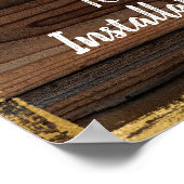 Poster Gold Rustic Wood Masonic Welcome Party (Coin)