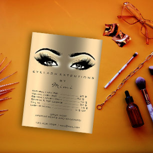 Poster Gold Sepia Maquillage Artiste Lashes Tarifs