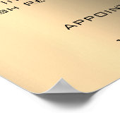 Poster Gold Sepia Maquillage Artiste Lashes Tarifs (Coin)