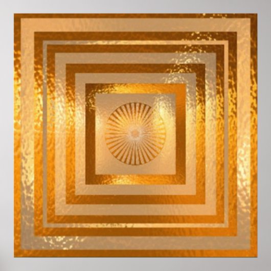 Poster GOLD Sparkle Mandala (Devant)
