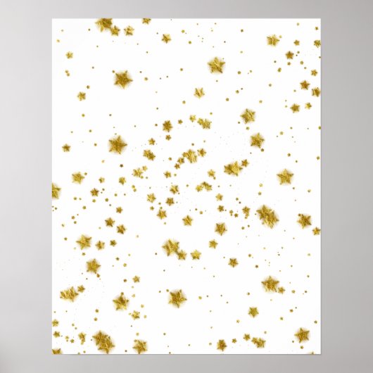 Poster Gold Star Faux Foil Sequin Arrière - plan Stars De (Devant)