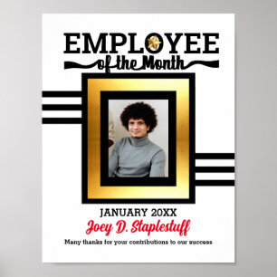 Poster Gold star photo employee of the month award