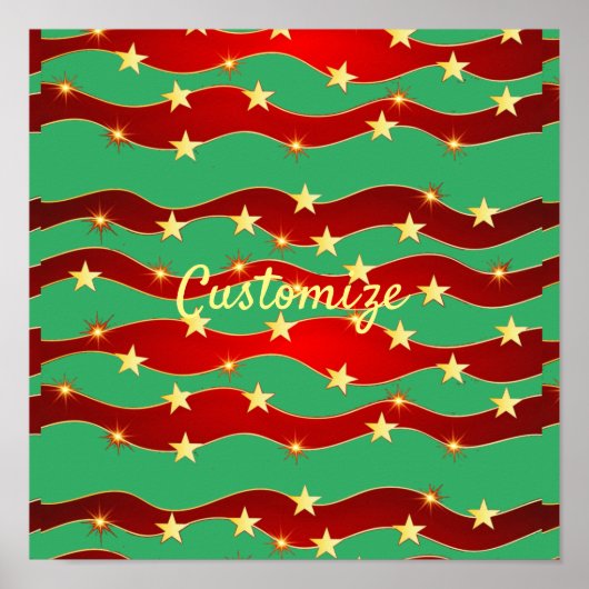 Poster Gold Stars Ciel de Noël Thunder_Cove (Devant)